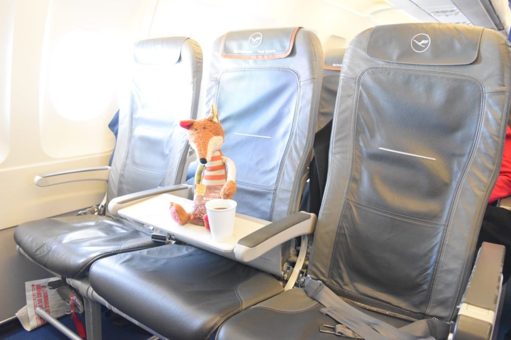 Sigi in der Lufthansa Business Class