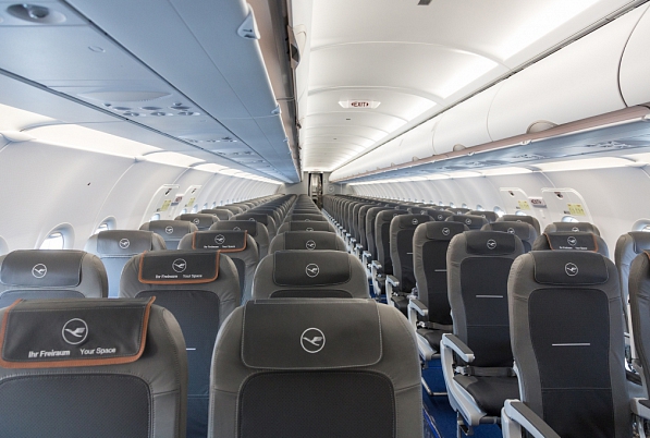 Leere Lufthansa Maschine Airbus A320