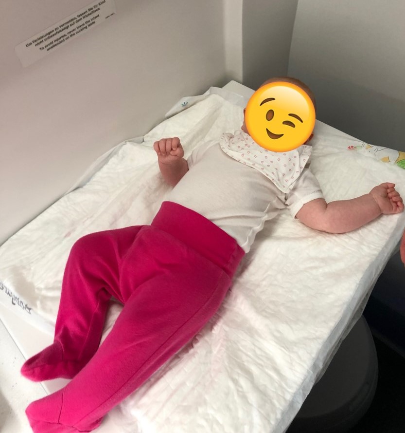 Wickeln auf der Board Toilette Lufthansa Airbus A350