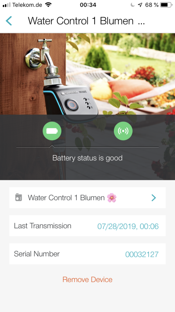 Gardena App fir iPhone und Andriod Geräte