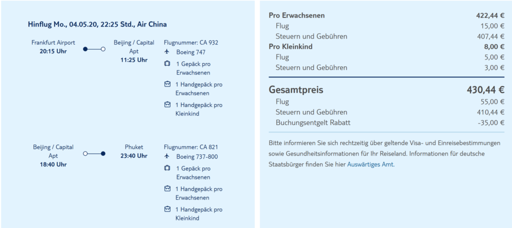 Tui Flugpreis nach Phuket, Thailand
