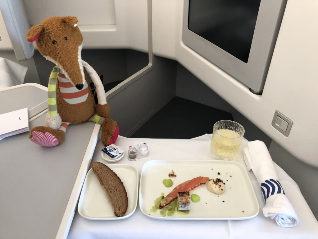 Phantastischer geräucherter Lachs in der Finnair Business Class