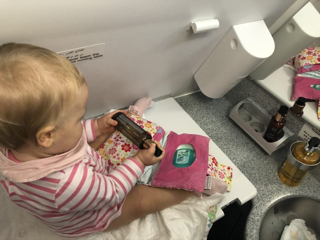 Rituals Kosmetik Produkte auf den Toiletten in der Qatar Airways Business Class