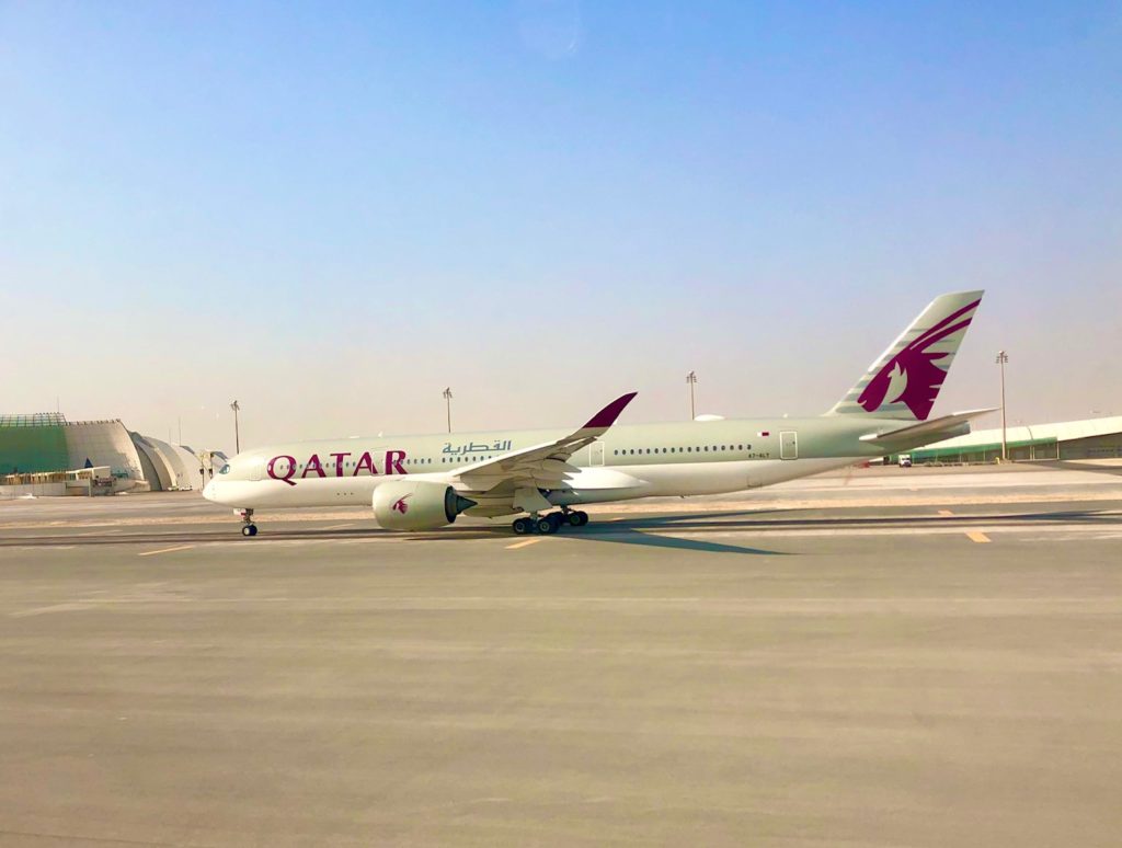 Qatar Airways Airbus A350 am Flughafen Doha