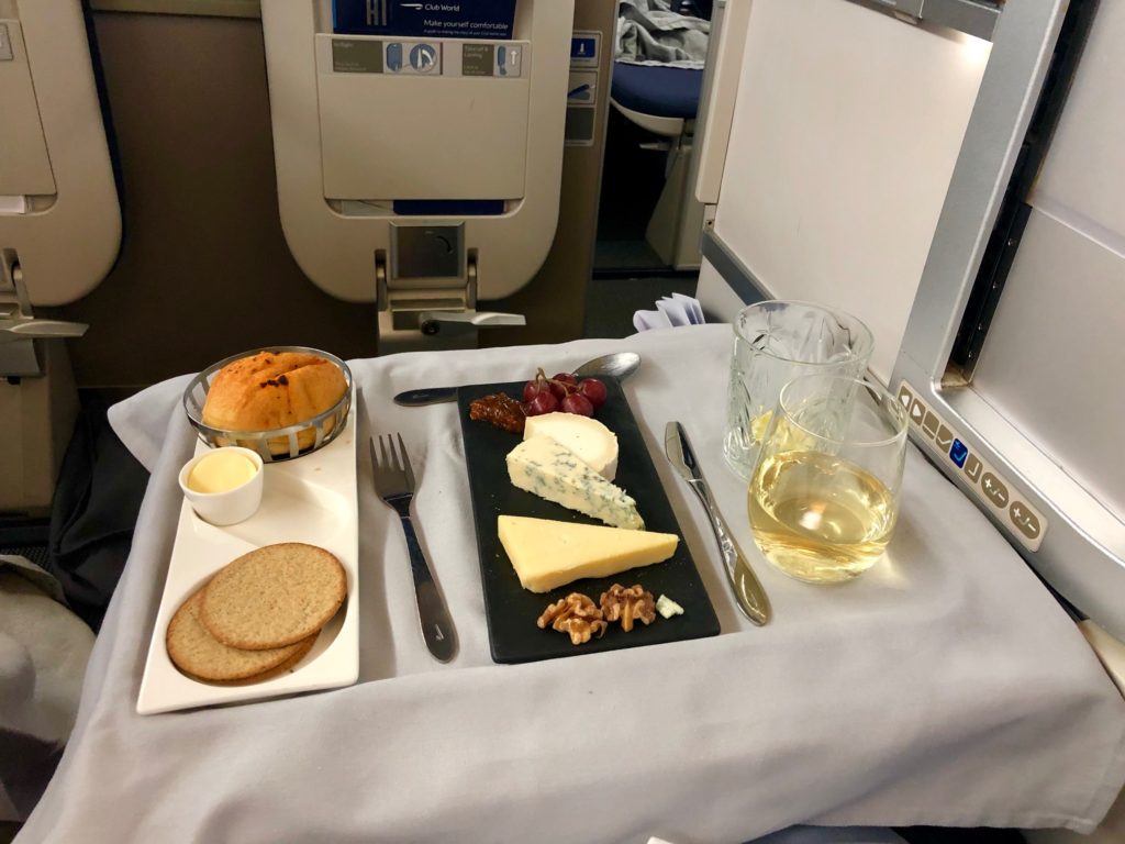 British Airways Club World - Business Class Käseplatte