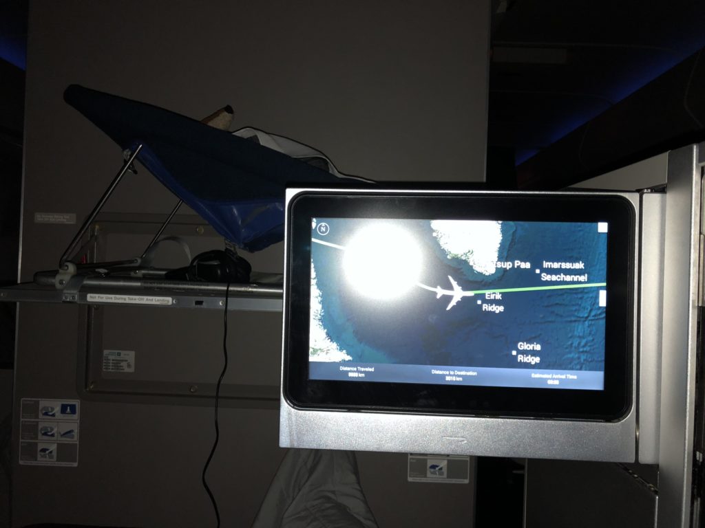 Filme & Weltkarte British Airways Club World INfligh Entertainment (IFE)
