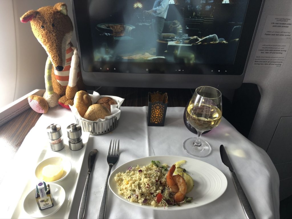 Garnelen mit Quinoasalat als Vorspeise