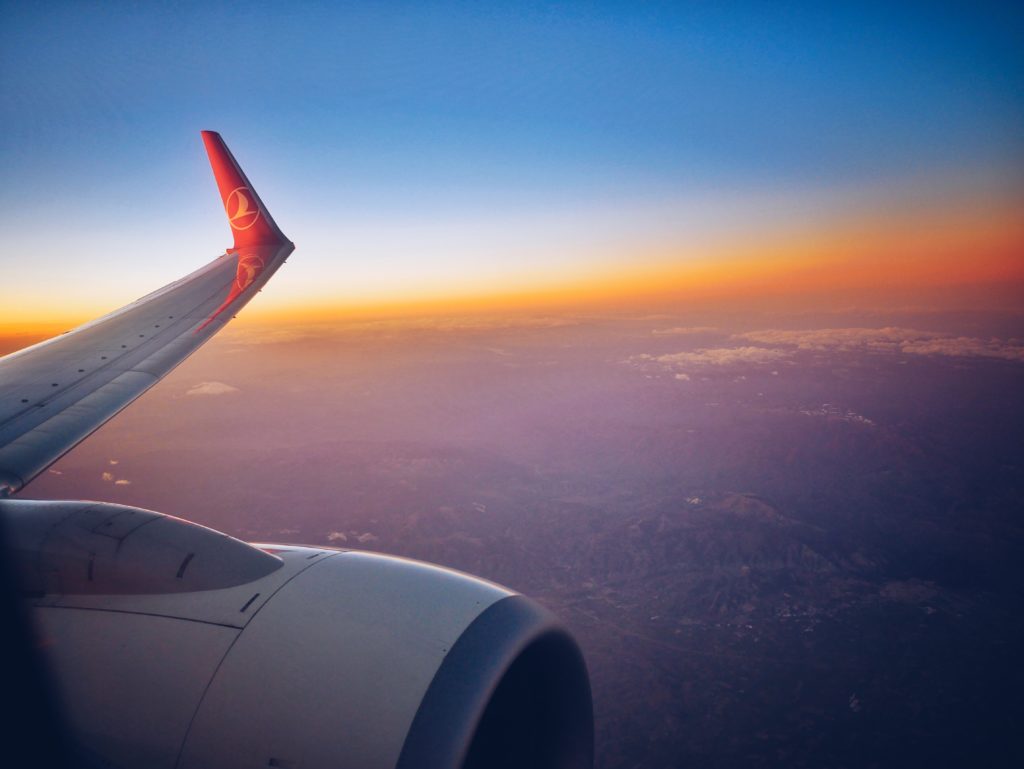 Turkish Airlines auf dem Weg nach Istanbul