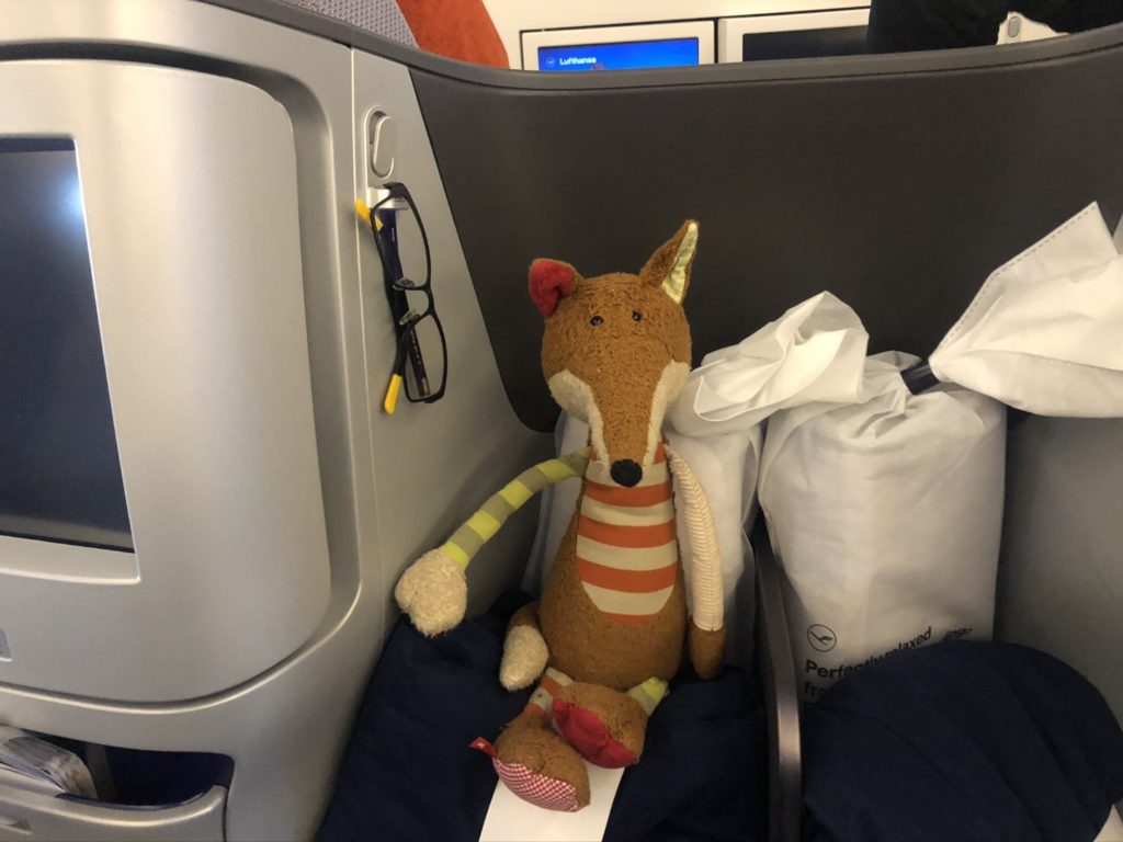 Brillenhalter in der Lufthansa Business Class nur im Airbus A380