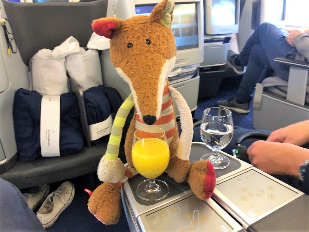 Lufthansa Pre Departure Drink Orangen Minze