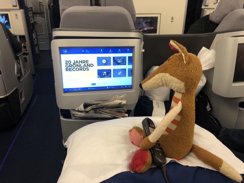 Entertainment Programm im Lufthansa Airbus A380