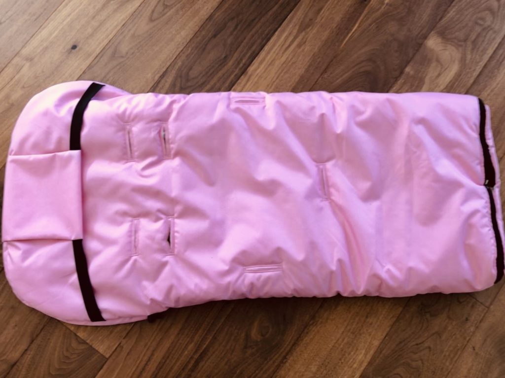 Baby-Joy Fußsack 105cm filzfrei mit Lammwolle und Beschriftung Victoria viconvacation