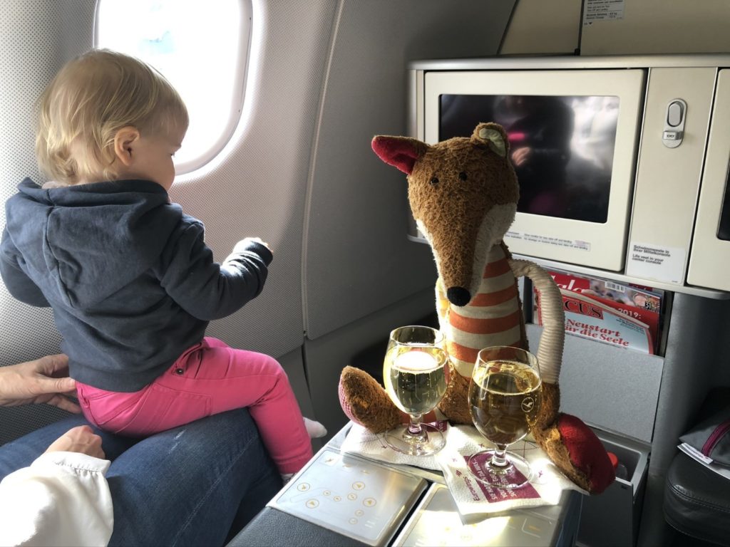 Pre-Depature Drink in der Eurowings Business Class