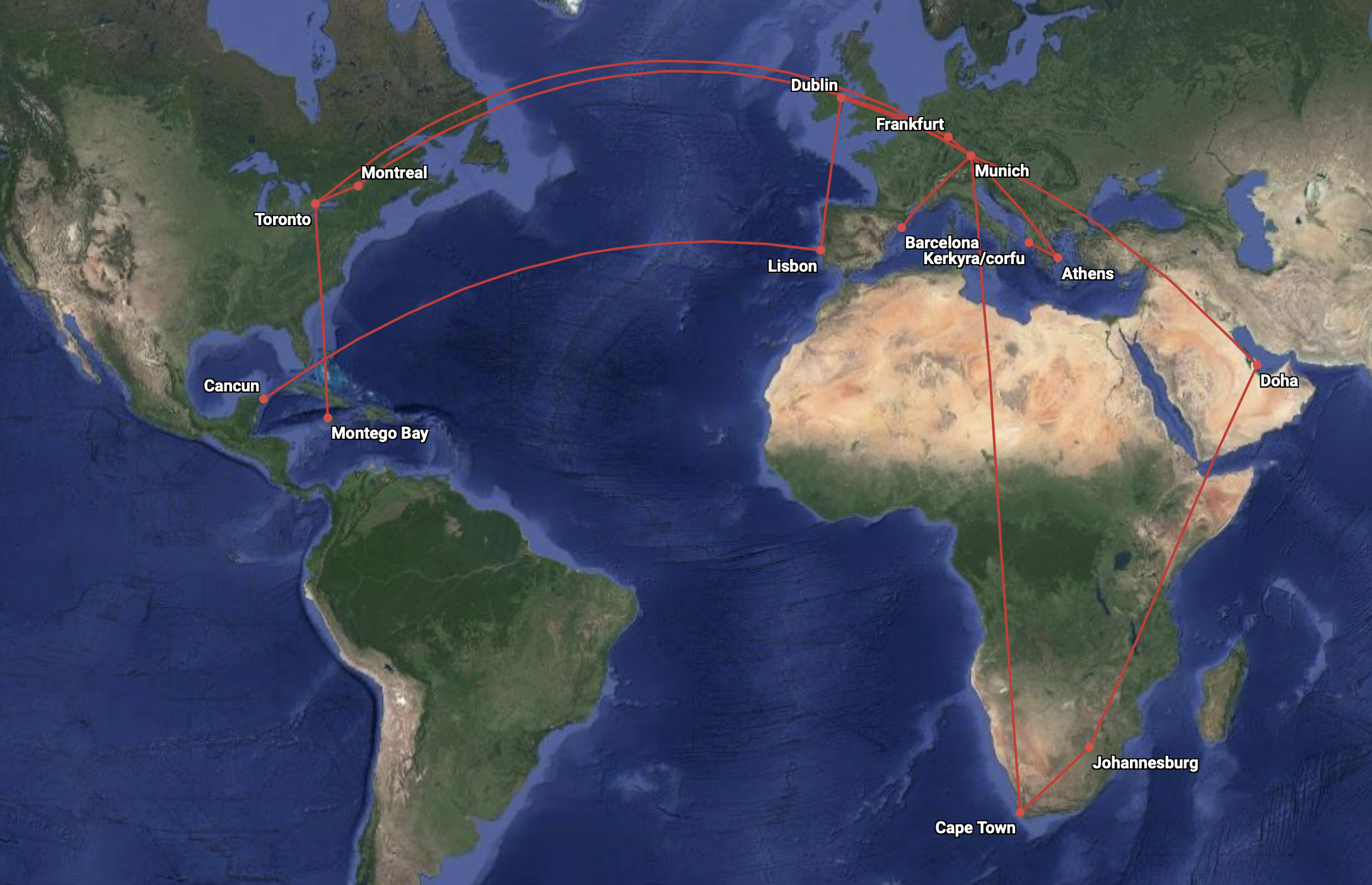 Mein Flugplan 2022 als Kind: Drei Kontinente, 23 Flüge und eineinhalbmal um die Welt!
